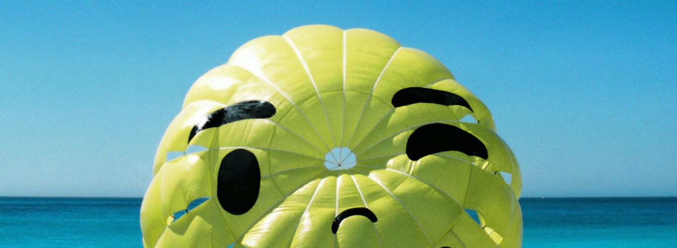 Happy holiday parachute